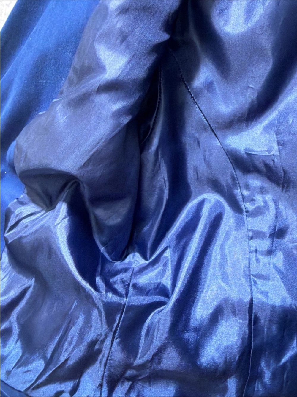 Coco and Chase Sapphire Blue Brushed Soft Denim Cropped Blazer Single Button EUC - Picture 7 of 7